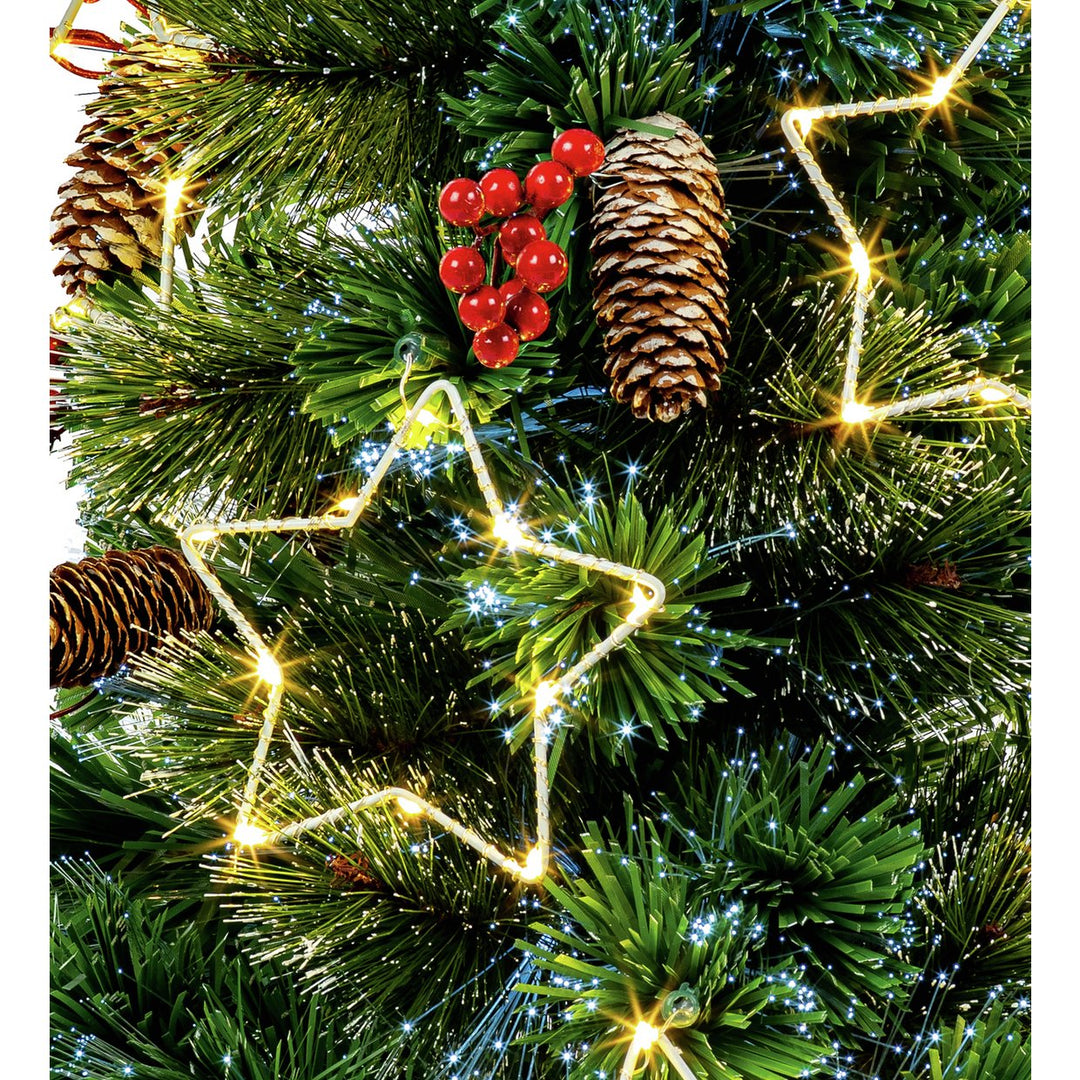 Premier Decorations 3ft Fibre Optic Snow Tip Christmas Tree