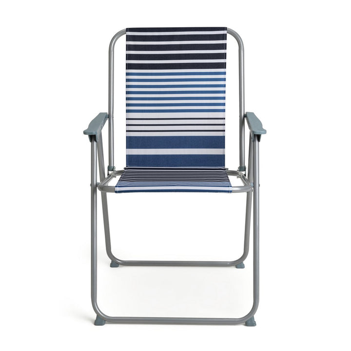 Habitat Folding Metal Garden Chair - Blue