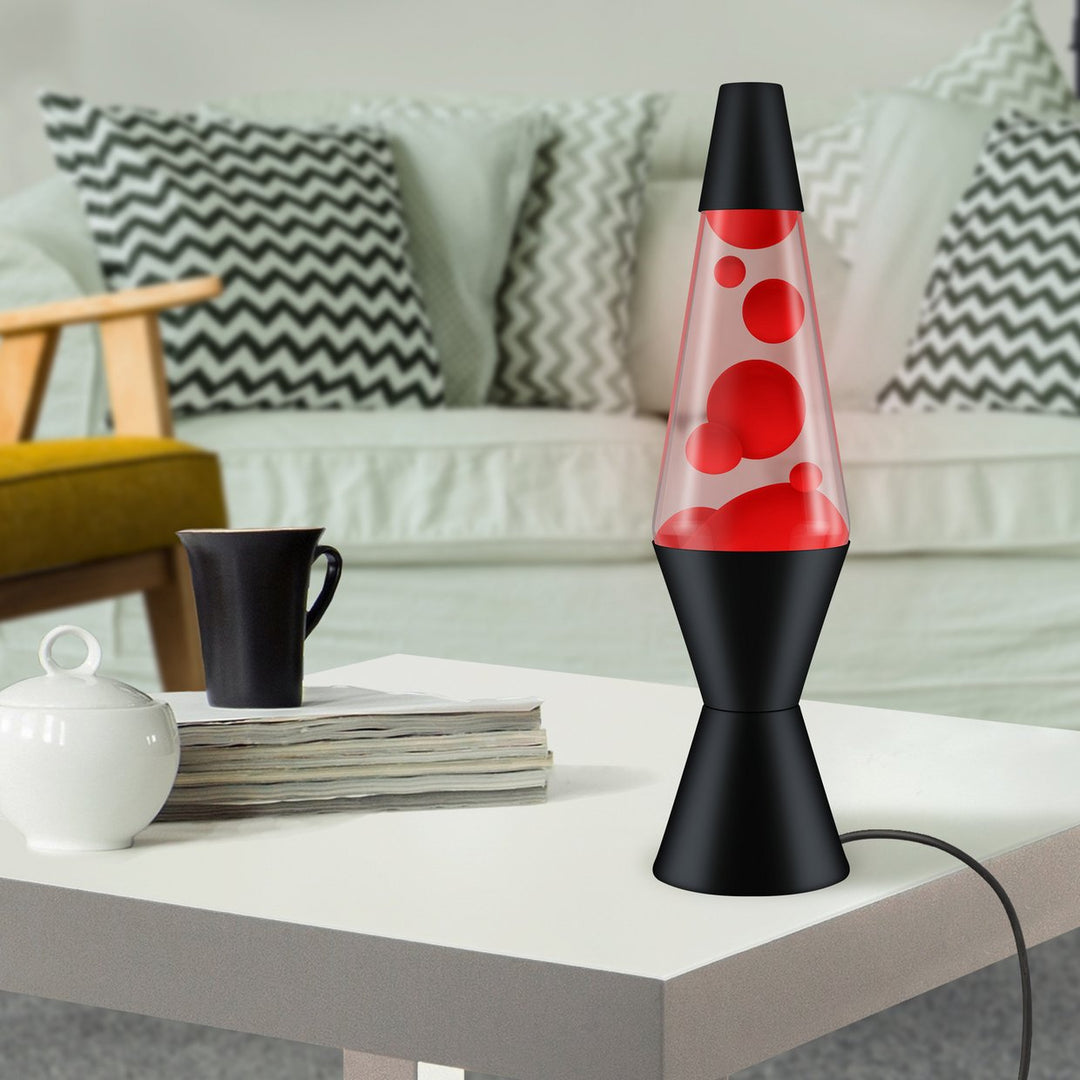 Lava 14.5in Black Lava Lamp - Red &amp; Clear