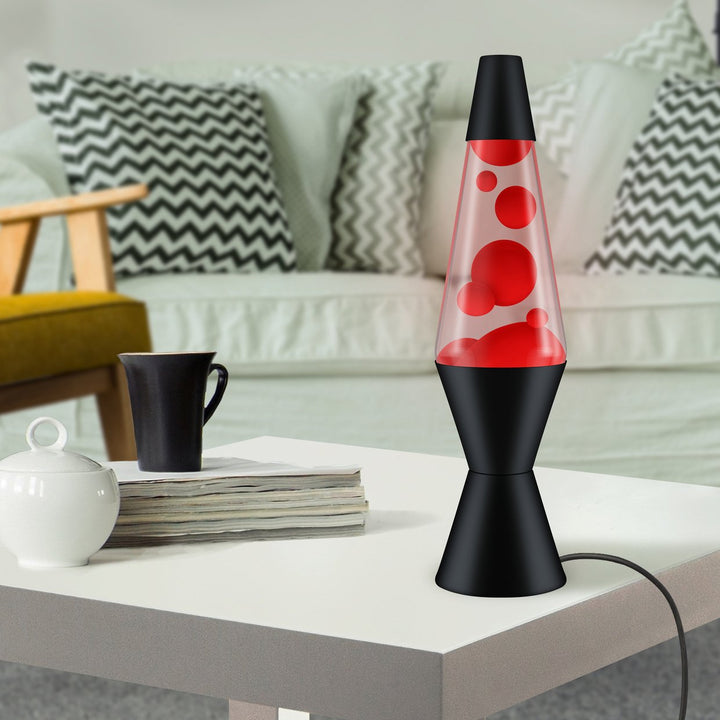 Lava 14.5in Black Lava Lamp - Red &amp; Clear