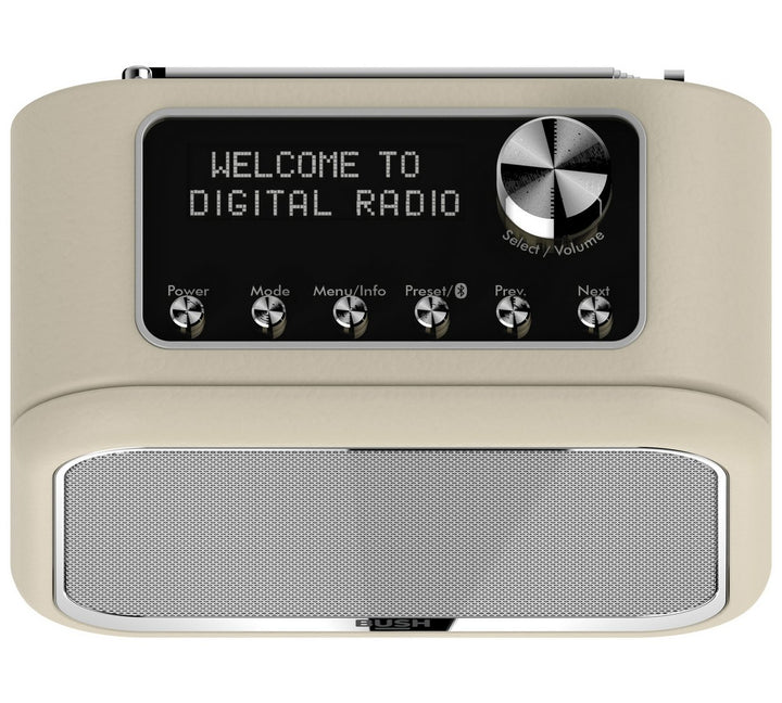 Bush Classic Mono Leather DAB Radio - Cream