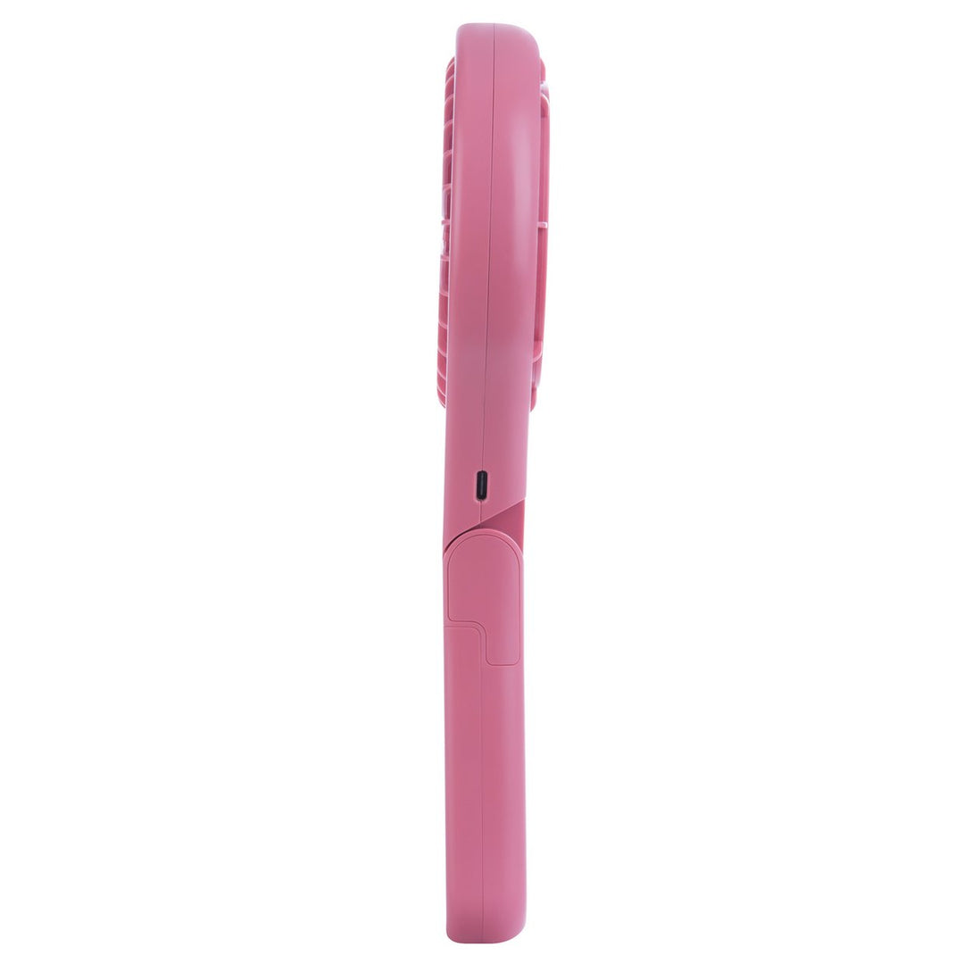 Bush 4 Inch Handheld and Foldable Pink Desk Fan - Rechargeable Portable