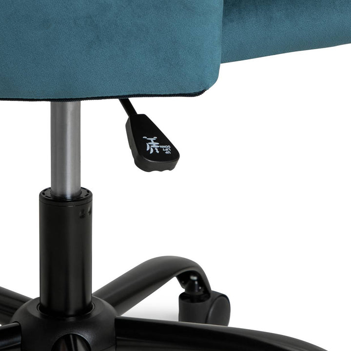 Habitat Nori Velvet Office Chair - Blue