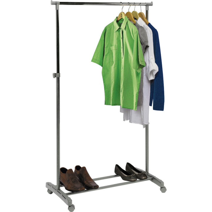 Home Adjustable Chrome Plated Clothes Rail - Grey
