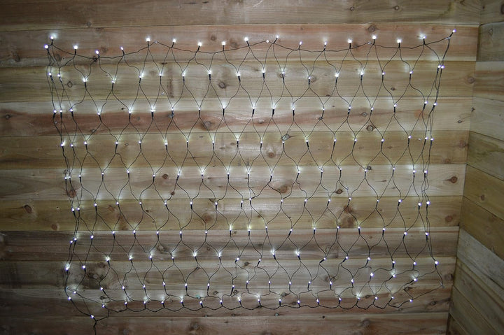 Premier Decorations 1.7m x 1.2m 180 LED White Multi Action Christmas Net Window Light
