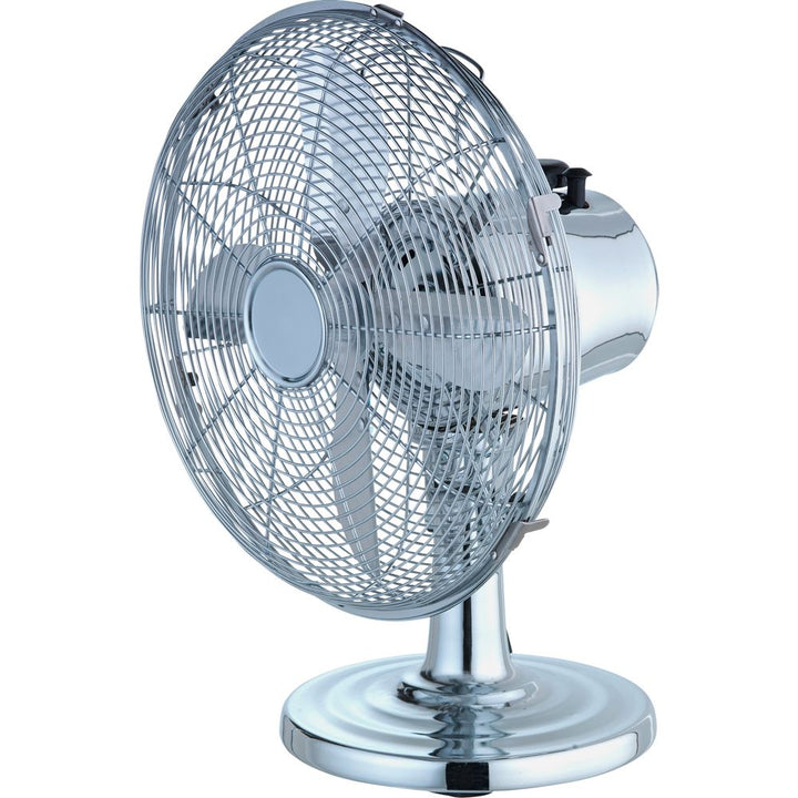 Challenge Chrome Oscillating Desk Fan - 12 Inch