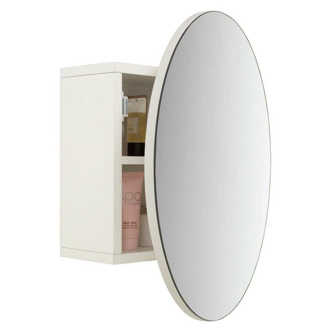 Home Round Mirrored Wall Cabinet
