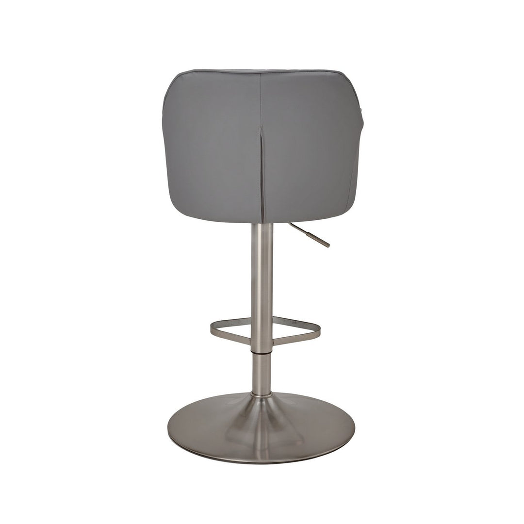 Home Ellington Quilted Faux Leather Bar Stool - Grey