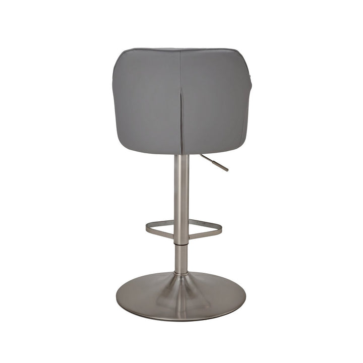 Home Ellington Quilted Faux Leather Bar Stool - Grey