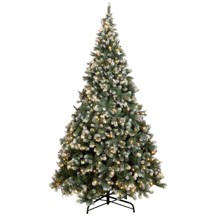 Habitat 10ft Pre Lit Blue Oscar Pine Cone Christmas Tree