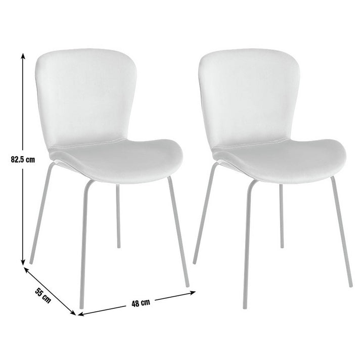 Habitat Etta Pair of Velvet Dining Chairs - Copper