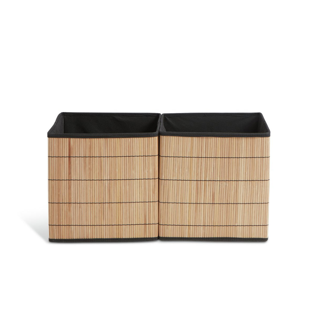 Habitat Set of 2 Bamboo Squares Boxes - Natural