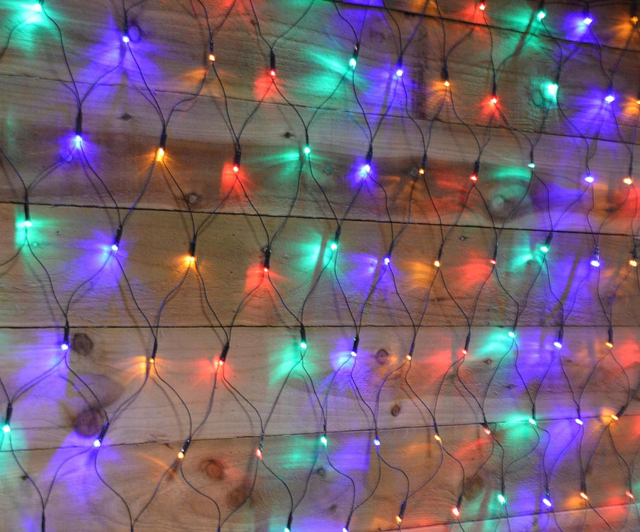 Premier 1.7m x 1.2m 180 LED Multi Action Christmas Net Window Light