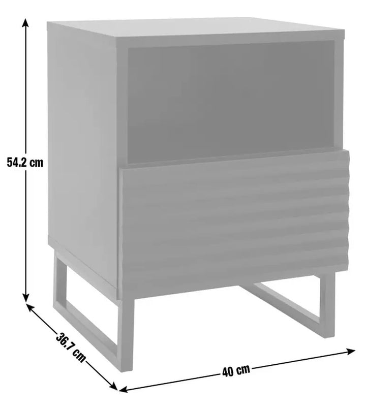 Habitat Cairo 1 Drawer Bedside Table - Black