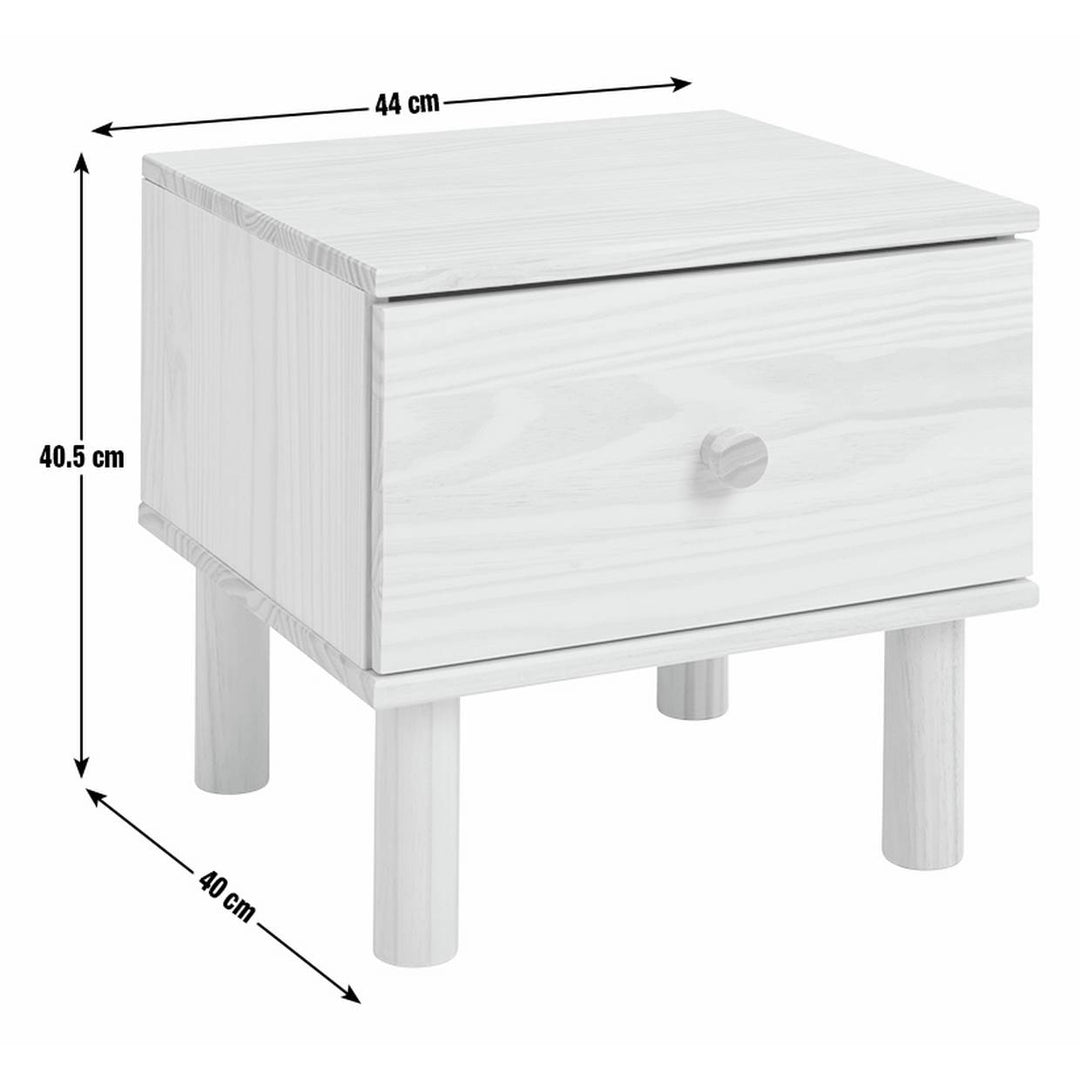 Habitat Akio 1 Drawer Bedside Table - Walnut