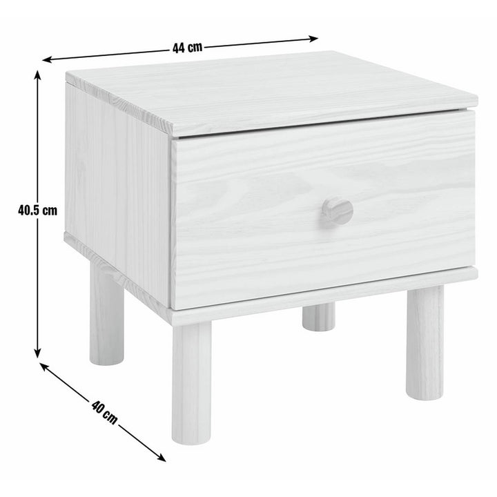 Habitat Akio 1 Drawer Bedside Table - Walnut