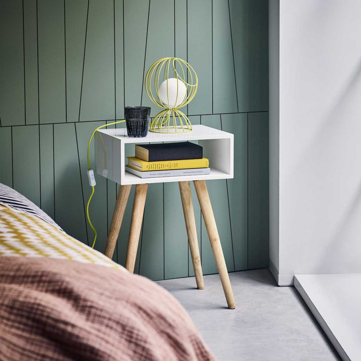 Habitat Cato Solid Wood Side Table - White