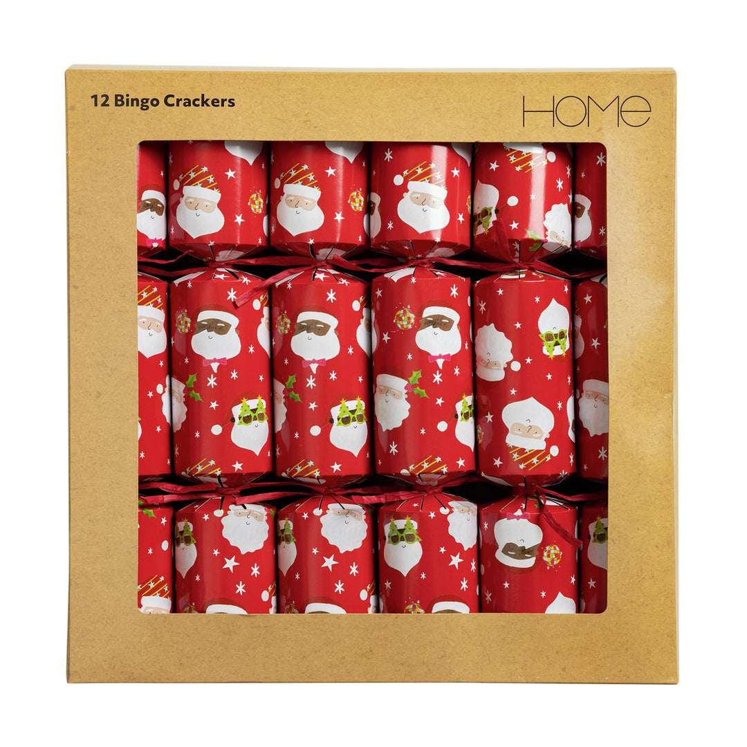 Home Pack of 12 Novelty Santa Head Christmas Crackers
