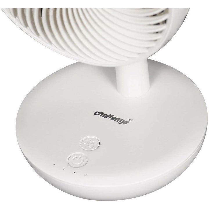 Challenge 6 Inch White Desk Fan - Rechargeable