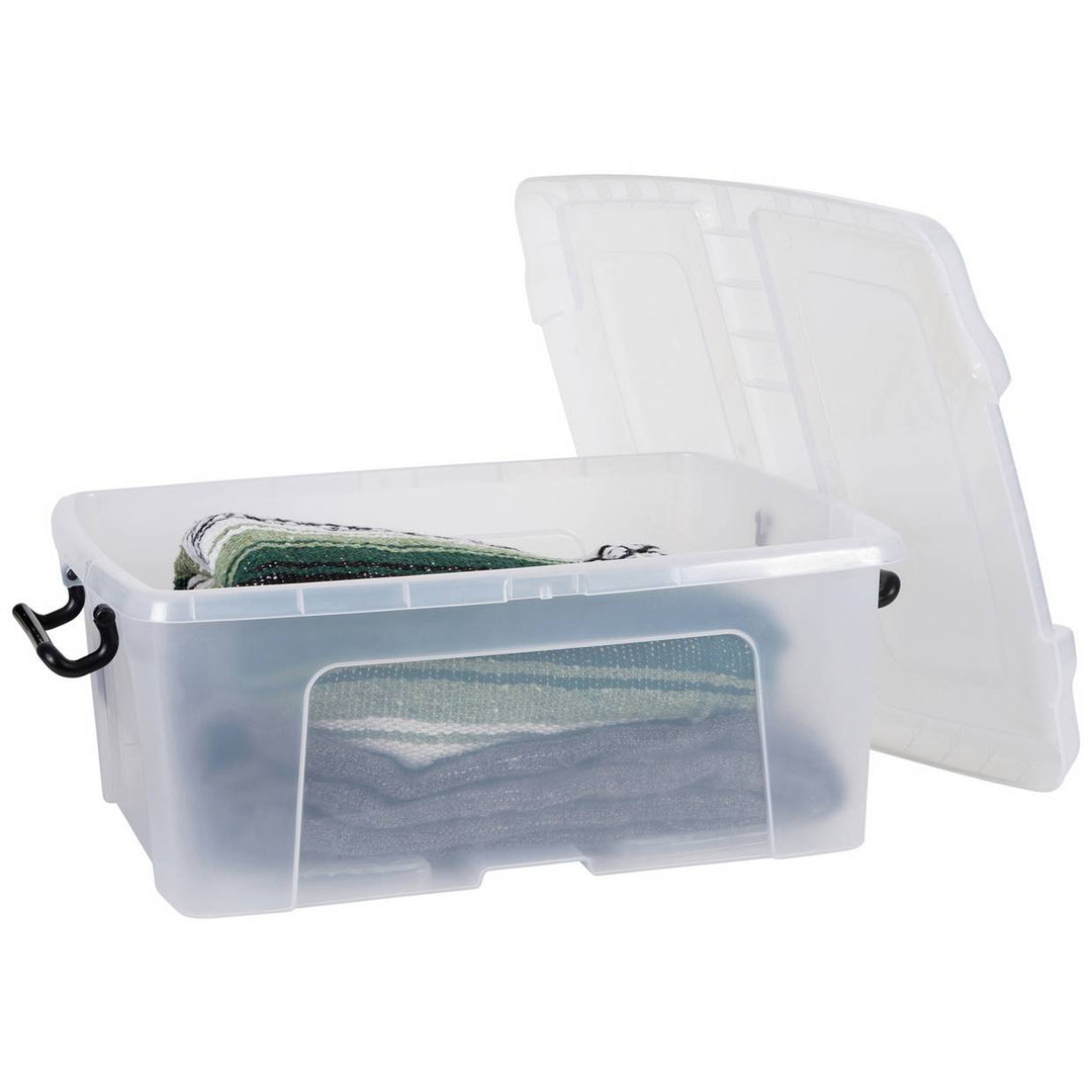 Strata Smart 24L Plastic Storage Boxes with Lid - Clear