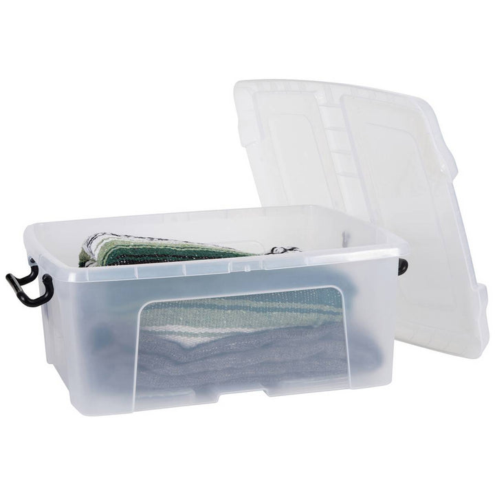 Strata Smart 24L Plastic Storage Boxes with Lid - Clear