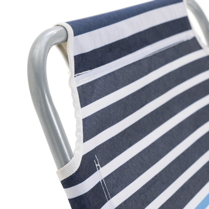 Habitat Folding Metal Sun Lounger - Blue