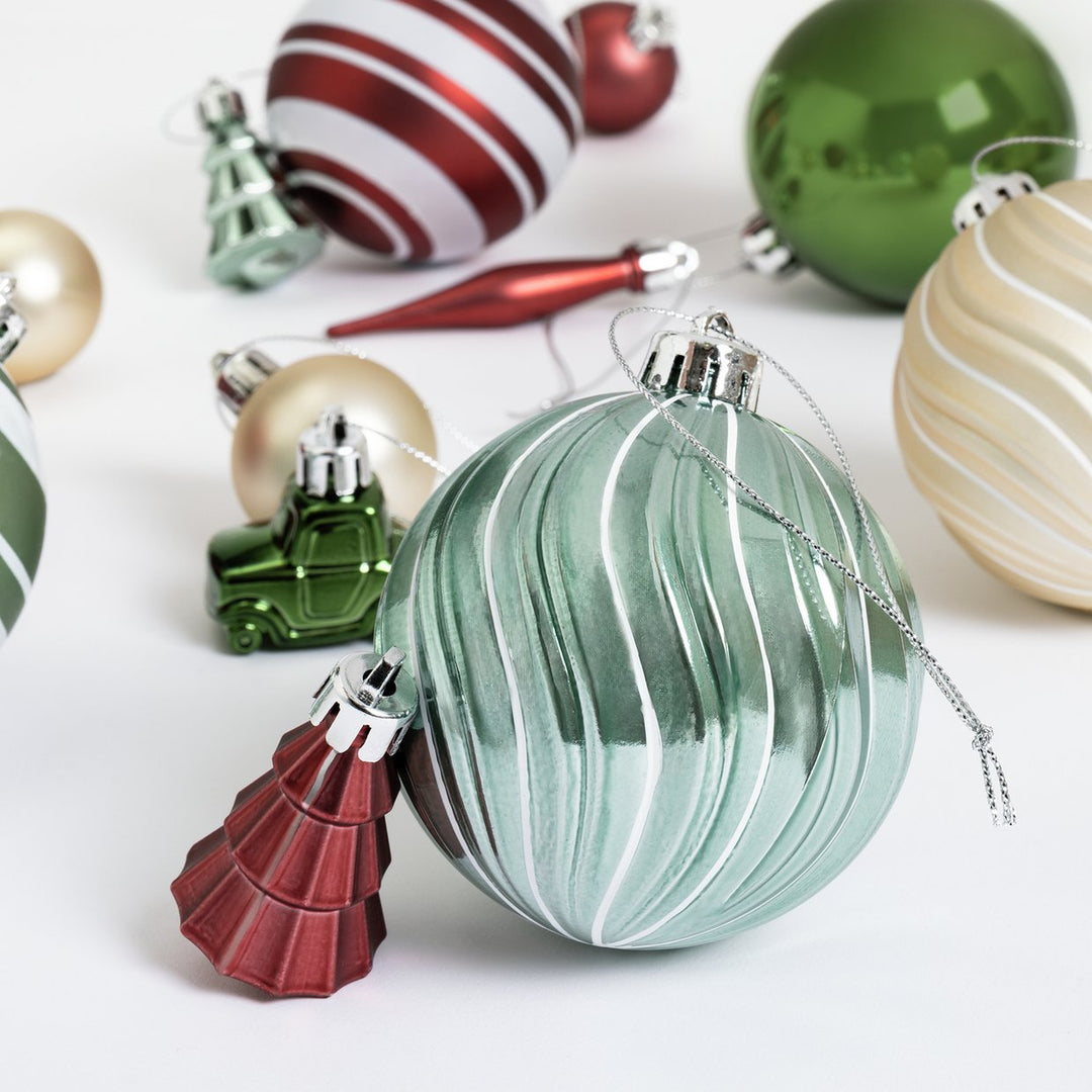 Home Pack of 49 Classic Christmas Tree Baubles Decoration