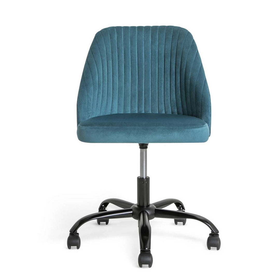 Habitat Nori Velvet Office Chair - Blue