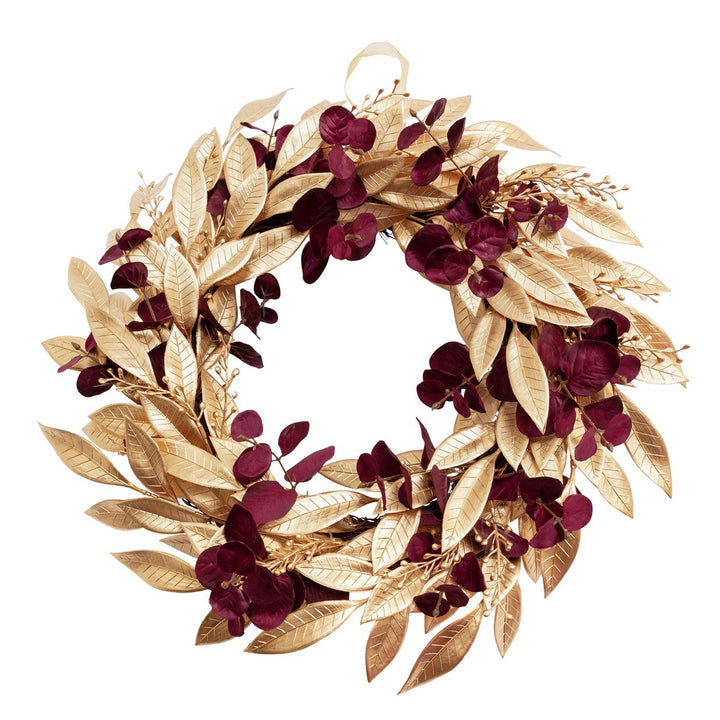 Habitat Metallic Vintage Wreath - Red &amp; Gold