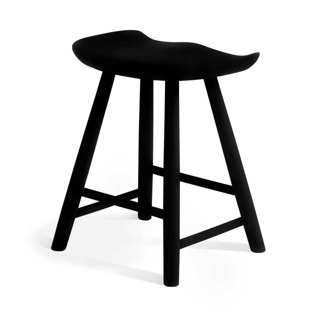 Habitat Barnwell Oak Short Stool - Black