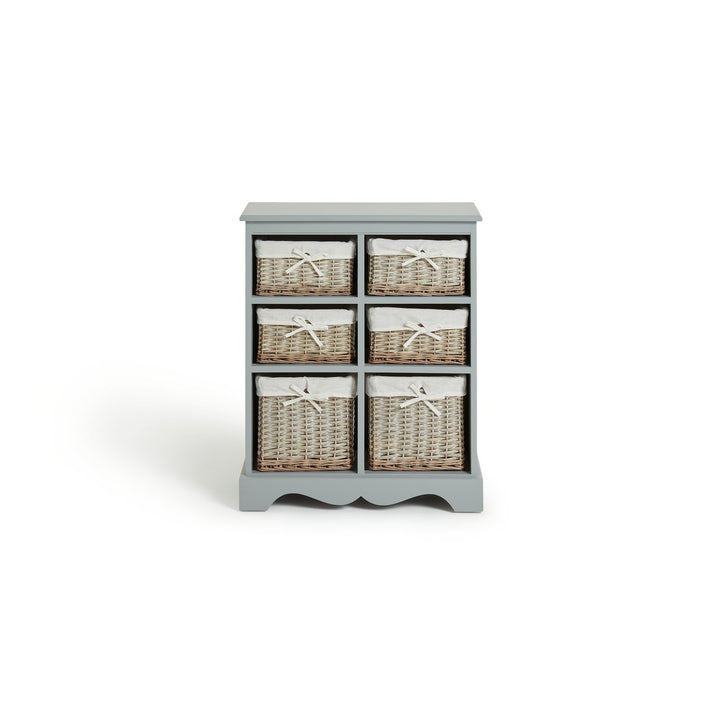 Home Malvern Hallway 6 Drawer Unit - Grey