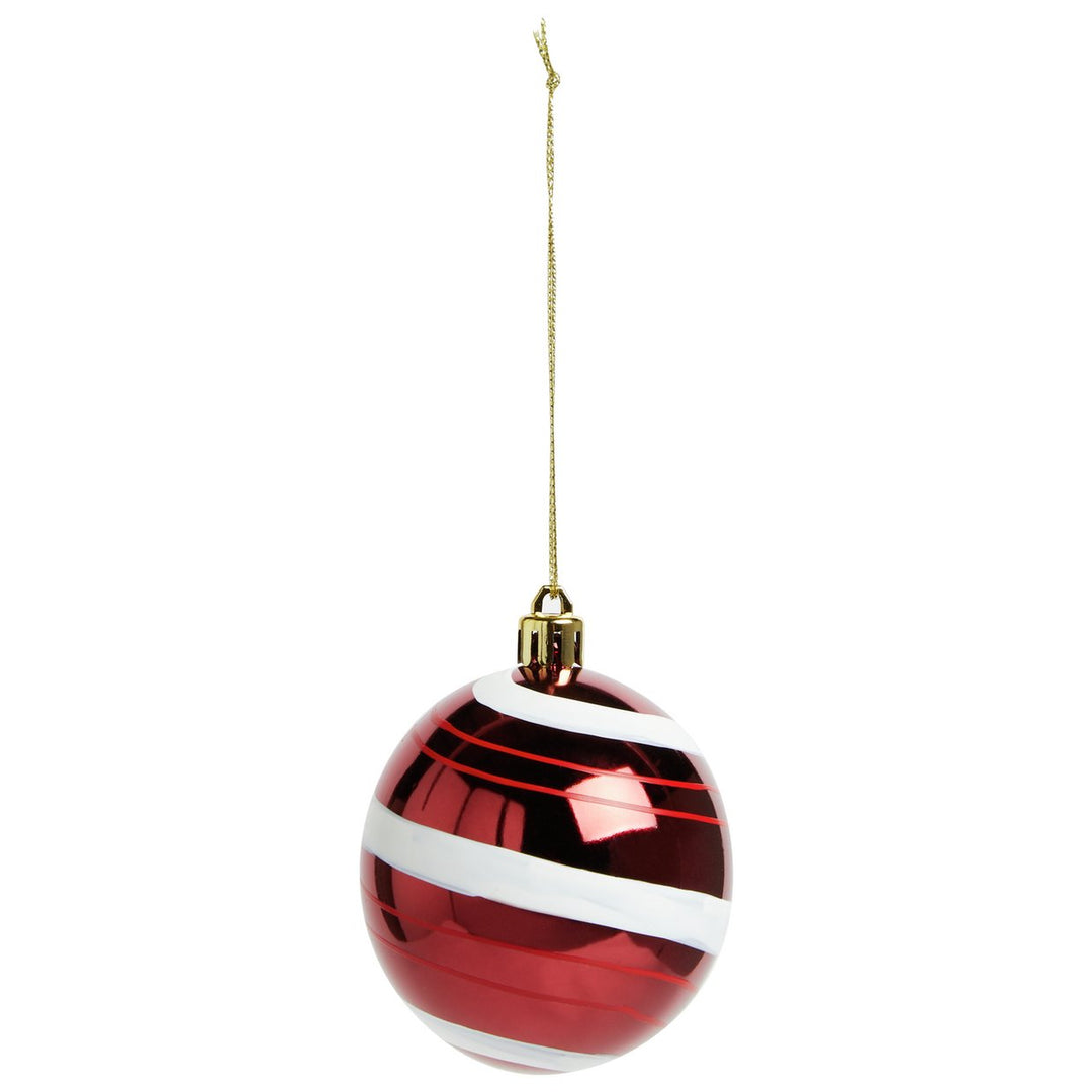 Home Pack of 12 Christmas Baubles - Red, White & Green