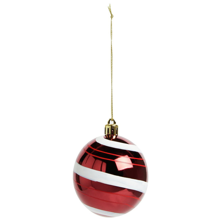 Home Pack of 12 Christmas Baubles - Red, White & Green