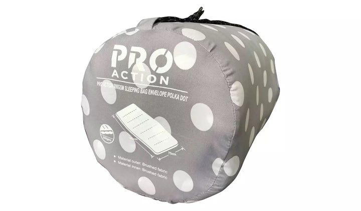 Pro Action 300GSM Envelope Sleeping Bag Polka Dot