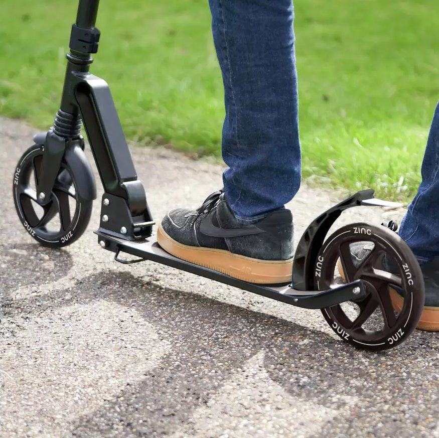 Zinc Voyager Foldable Big Wheel Scooter - Black – GED Outlet