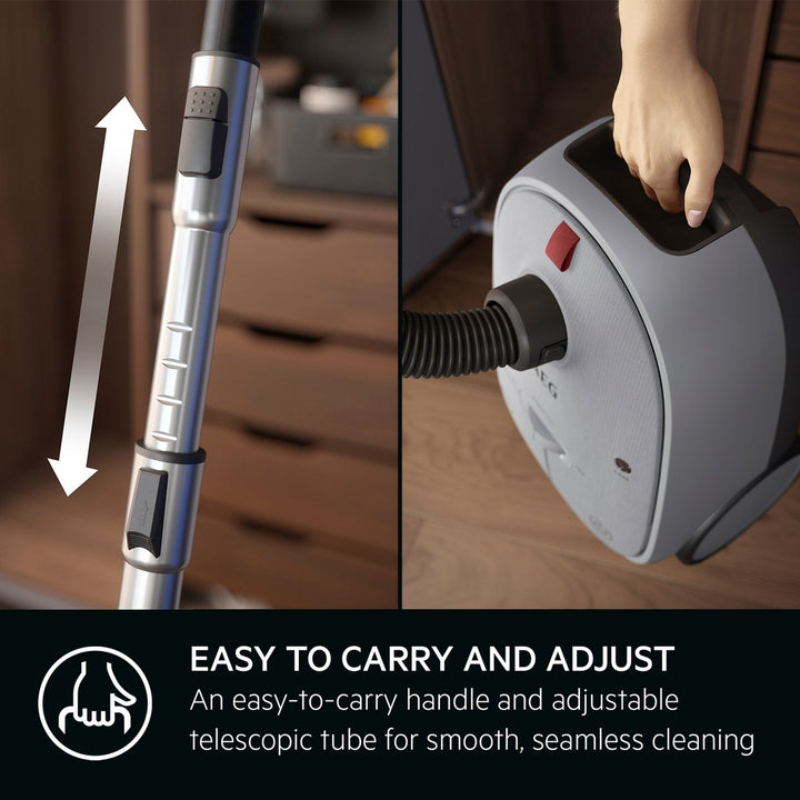 AEG 6000S Pet Bagged Cylinder Vacuum Grey