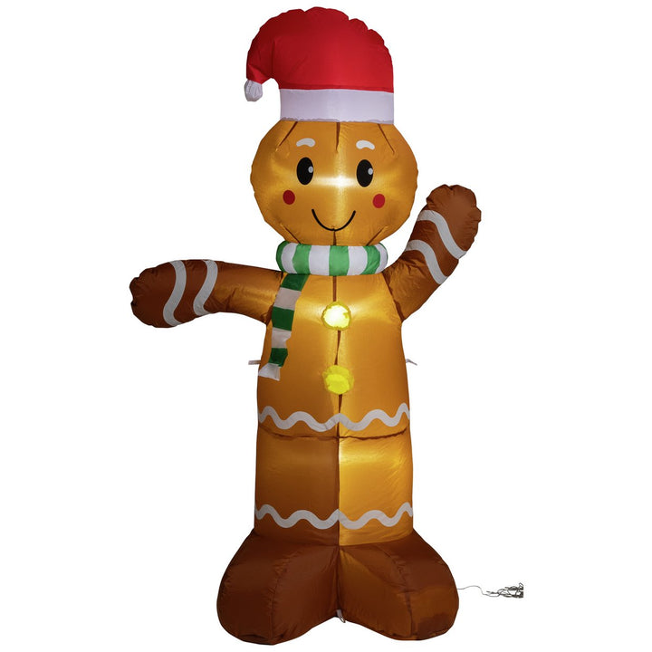 Home LED Lit Christmas Inflatable Gingerbread Decoration - 5ft - Indoor or Outdoor
