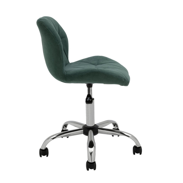 Home Boutique Velvet Office Chair - Green