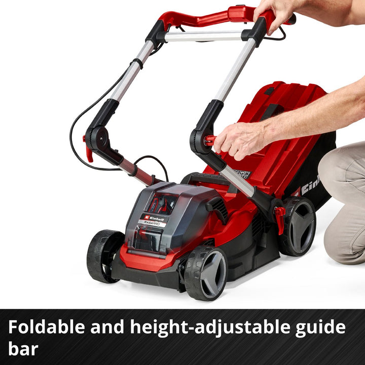 Einhell 36V 34cm Cordless Rotary Lawnmower Garden Push Mower No Battery Charger Used