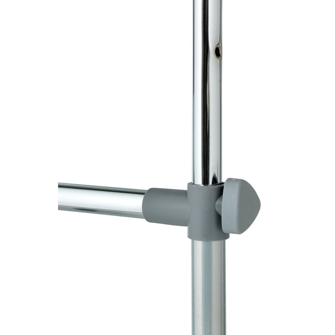 Home Adjustable Chrome Plated Clothes Rail - Grey