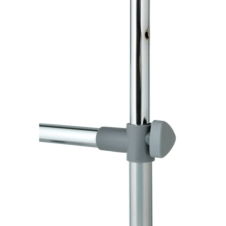 Home Adjustable Chrome Plated Clothes Rail - Grey