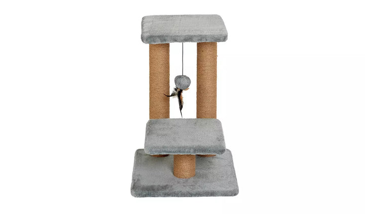 Two Tier Scratching Perch Grey & Brown