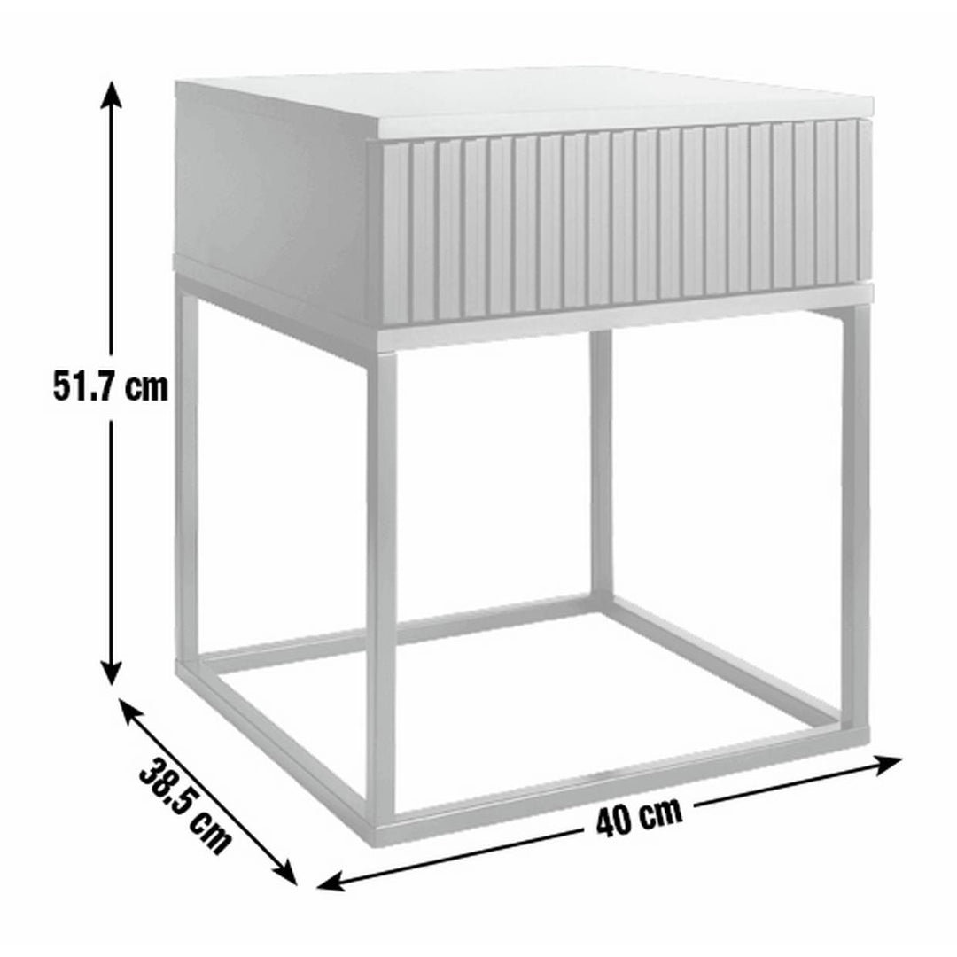 Habitat Digby 1 Drawer Bedside Table - Anthracite