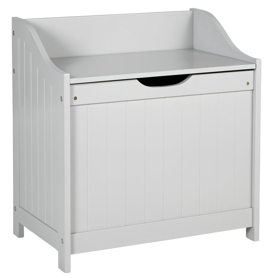 Home 60 Litre Monks Bench Style Laundry Box - Grey