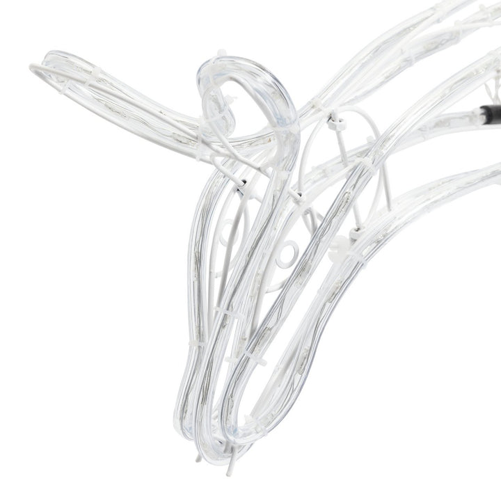 Home Pair Of Animated LED Nodding & Grazing Reindeer Christmas Decorations