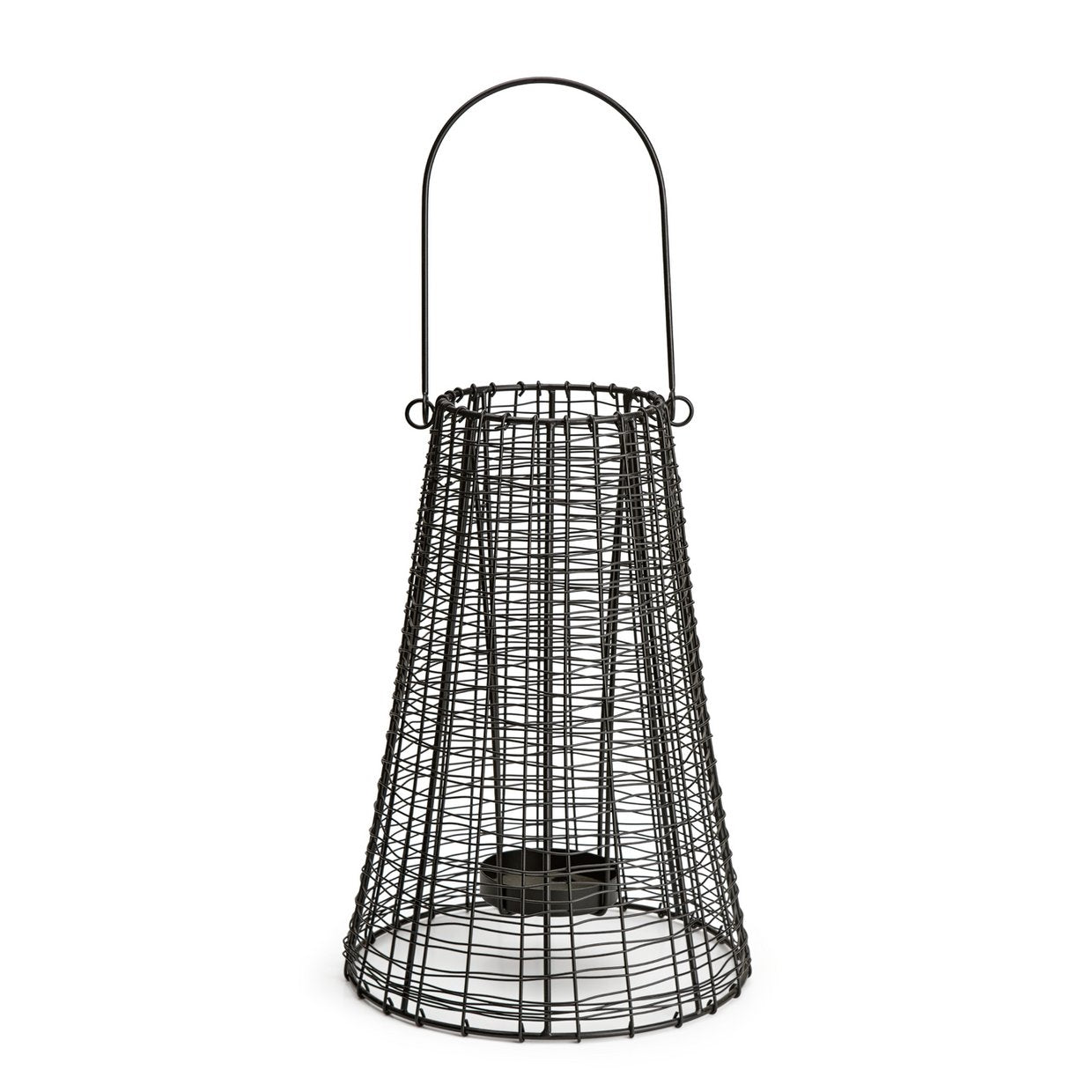 Habitat Medium Wired Lantern Candle Holder - Black