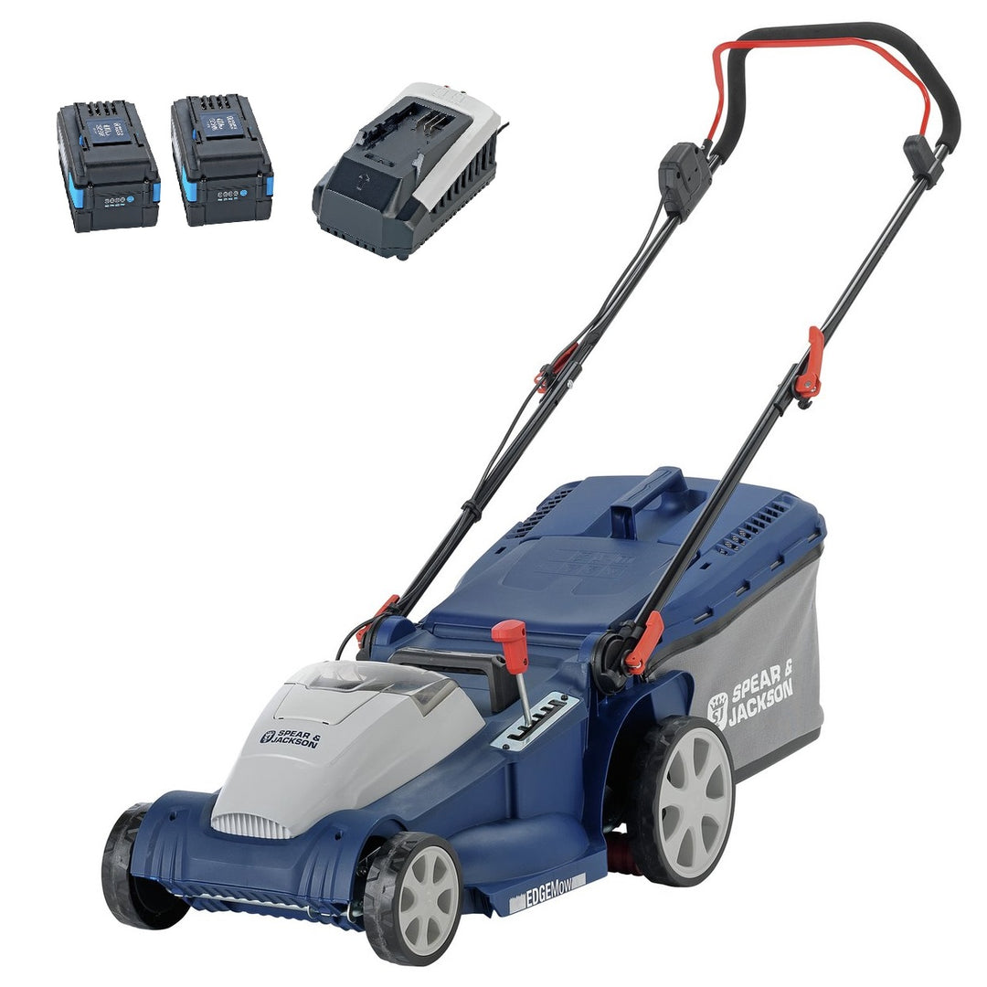 Spear & Jackson Cordless Lawnmower With 2 Battery Packs - 40V