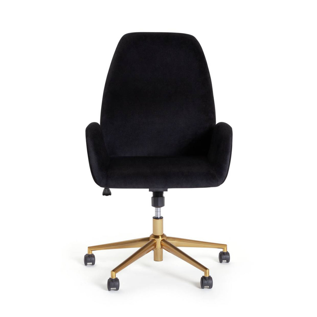 Habitat Clarice Velvet Office Chair - Black