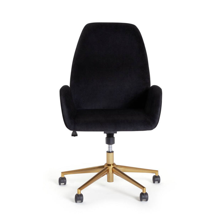 Habitat Clarice Velvet Office Chair - Black