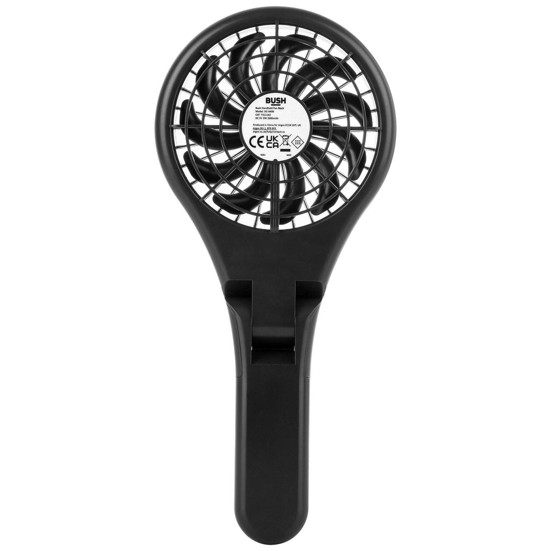 Bush Black Handheld &amp; Foldable Desk Fan - 4 Inch